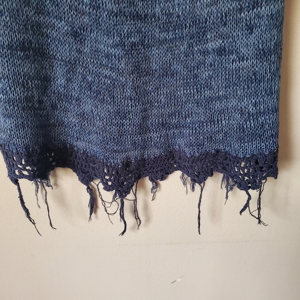 NWT Free People Navy Blue Crochet Tunic - Picture 5 of 6